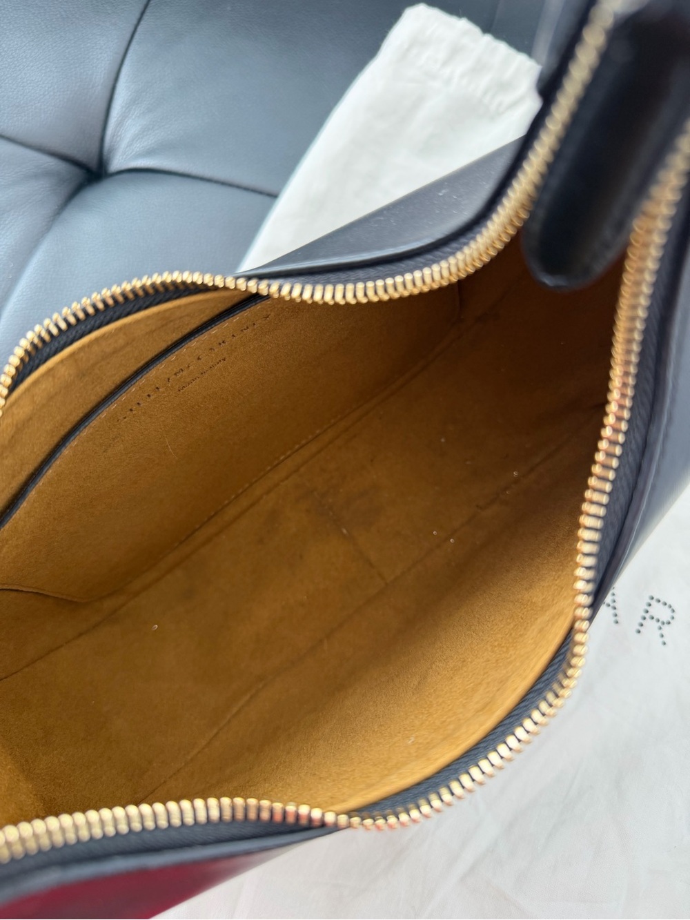 Stella McCartney Black Perforated Logo Shoulder Bag - Picture 6 of 7